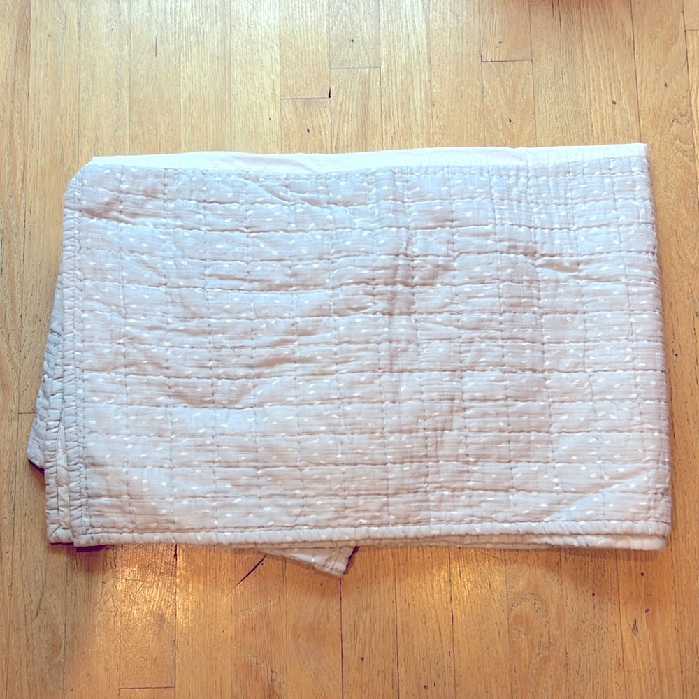Pottery Barn Kids quilted crib skirt